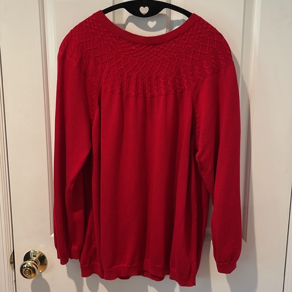 Kim Rodgers Red sweater 1X - Picture 3 of 5